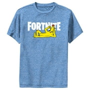 Boy's Fortnite Peel Yourself Logo Performance Graphic Tee Royal Blue Heather Medium