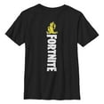 thumbnail image 1 of Boy's Fortnite Peely Peace Sign Logo  Graphic Tee Black X Large, 1 of 5