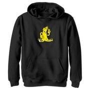 Boy's Fortnite Peely Peace Sign Pull Over Hoodie Black Medium