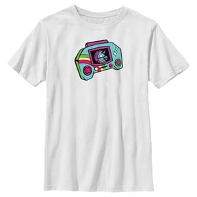 Boy's Fortnite Rainbow Smash Console Graphic Tee White Large