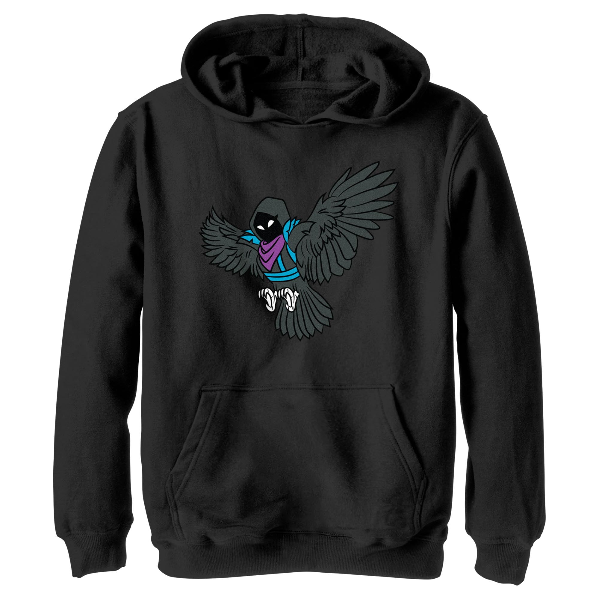 Boy s Fortnite Raven Attack Pull Over Hoodie Black Medium Walmart Business Supplies