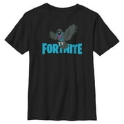 Boy's Fortnite Raven Logo Graphic Tee Black Large