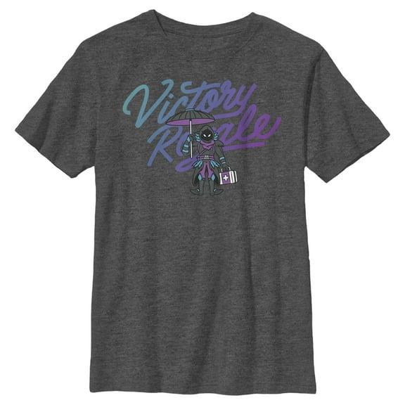 Boy's Fortnite Raven Victory Royale Graphic Tee Charcoal Heather X Large