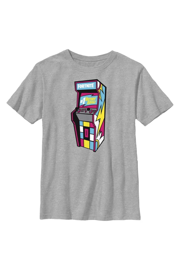 Boy's Fortnite Retro #1 Victory Royale Arcade Graphic Tee Athletic Heather Medium