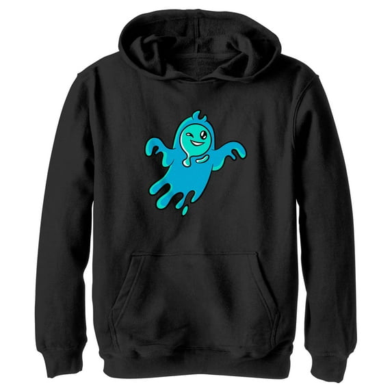 Boy's Fortnite Rippley Ghost Pull Over Hoodie Black Medium