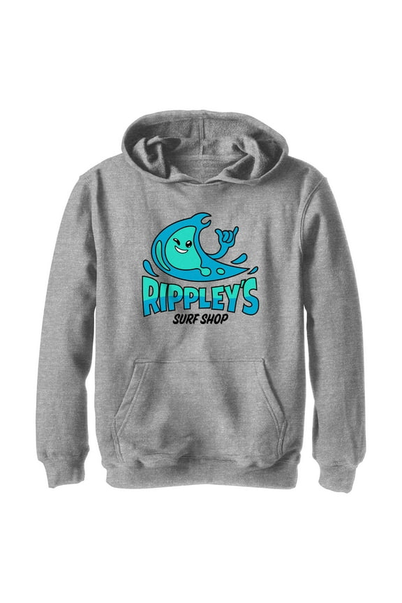 Boy's Fortnite Rippley's Surf Shop Pull Over Hoodie Athletic Heather Medium