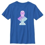 Boys Fortnite Skull Trooper All Hail Glow Graphic Tee Royal Blue Large