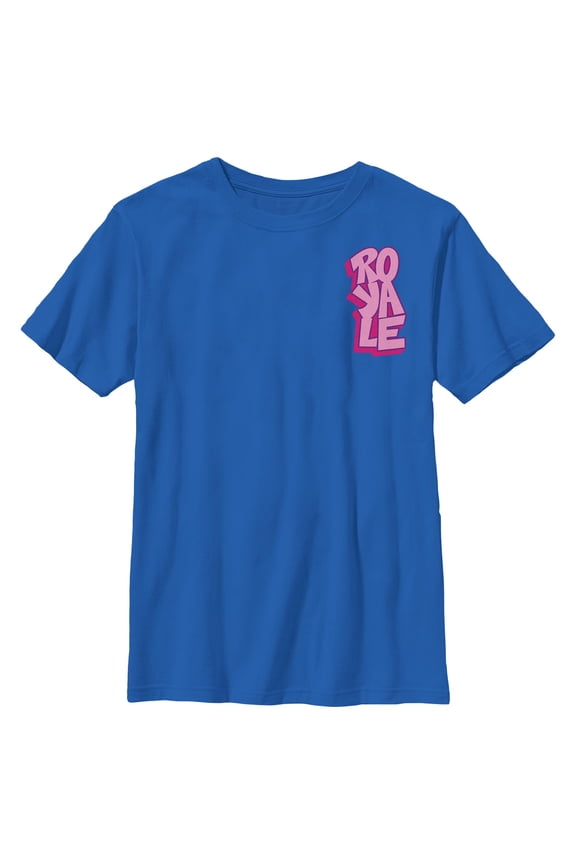 Boy's Fortnite Small Pink Royale  Graphic Tee Royal Blue Medium