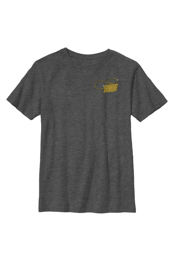 Boy's Fortnite Victory Royale Gold Chain  Graphic Tee Charcoal Heather X Large