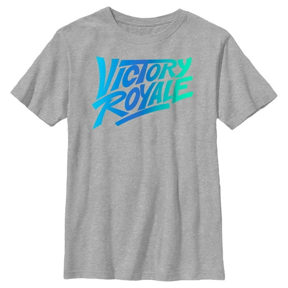 Boy's Fortnite Victory Royale Gradient Logo Graphic Tee Athletic Heather Medium