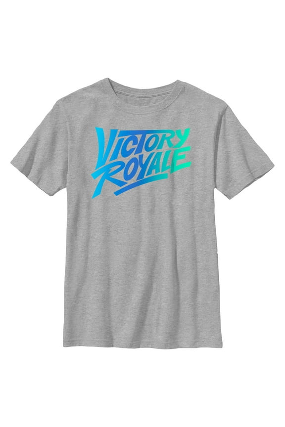 Boy's Fortnite Victory Royale Gradient Logo Graphic Tee Athletic Heather Medium