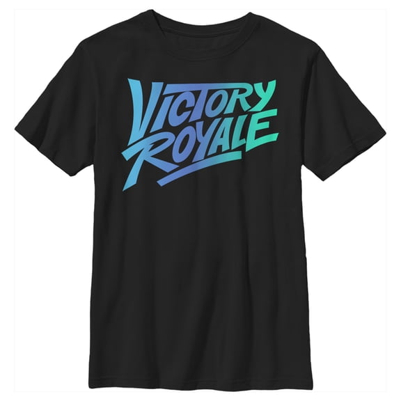Boy's Fortnite Victory Royale Gradient Logo Graphic Tee Black X Large