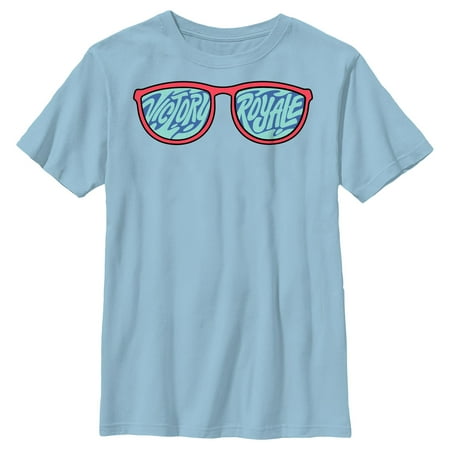 Boy's Fortnite Victory Royale Sunglasses Graphic Tee Light Blue X Large