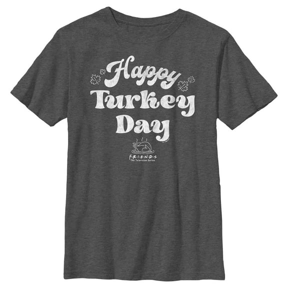 Boy's Friends Happy Turkey Day Graphic T-Shirt