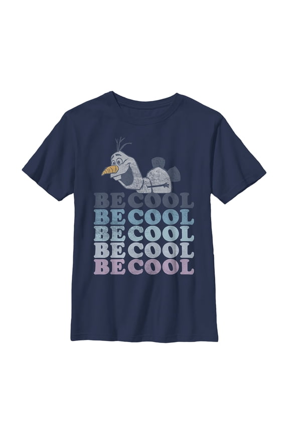 Boy's Frozen 2 Olaf Be Cool Graphic Tee Navy Blue Small