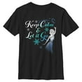 thumbnail image 1 of Boy's Frozen Elsa Keep Calm  Graphic Tee Black X Large, 1 of 4