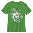 thumbnail image 1 of Boy's Frozen Olaf Smile Graphic Tee Kelly Green Medium, 1 of 3