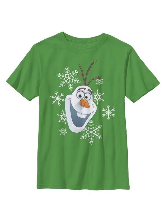 Boy's Frozen Olaf Smile Graphic Tee Kelly Green X Small