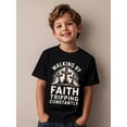 thumbnail image 1 of Boy's Funny Christian Faith Cross Graphic T-Shirt, 1 of 8