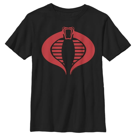 Boy's GI Joe Cobra Logo  Graphic Tee Black X Small