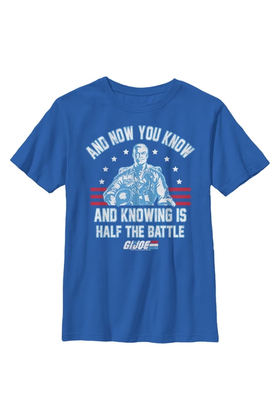 Boy's GI Joe Knowing Is Half the Battle  Graphic Tee Royal Blue Small