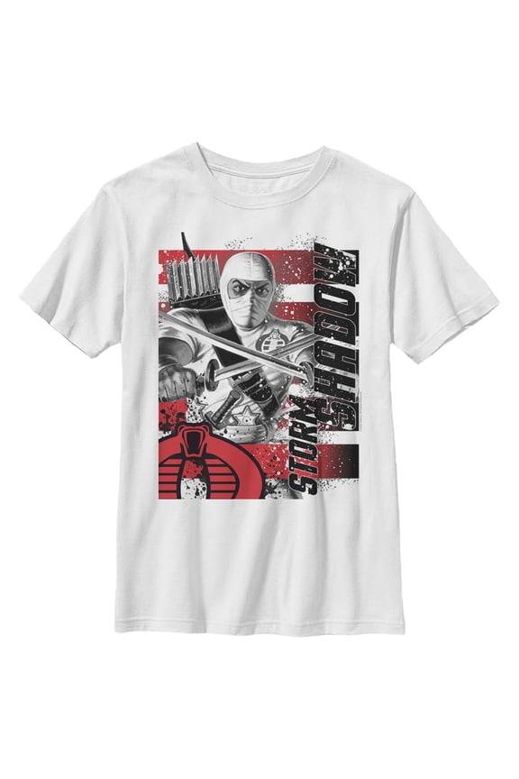 Boy's GI Joe Storm Shadow Portrait Graphic Tee White X Small