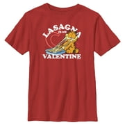 Boy's Garfield Lasagna is My Valentine Graphic T-Shirt