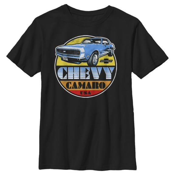 Boy's General Motors Chevy Camaro SS Retro Cruising Circle  Graphic Tee