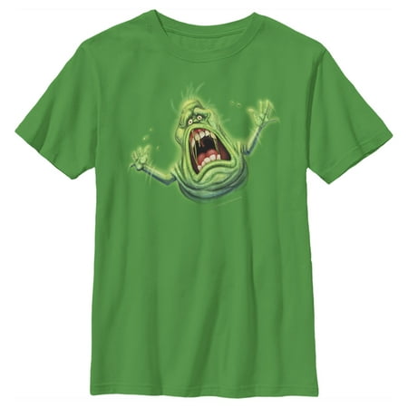 Boy's Ghostbusters Cartoon Slimer Graphic Tee Kelly Green Large