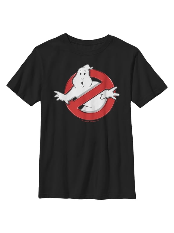 Boy's Ghostbusters Classic Logo Graphic Tee Black Small