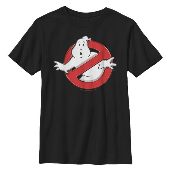 Boy's Ghostbusters Classic Logo  Graphic Tee Black X Small