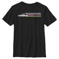 thumbnail image 1 of Boy's Ghostbusters Ecto-1 Wagon Retro Stripe  Graphic Tee Black Large, 1 of 5