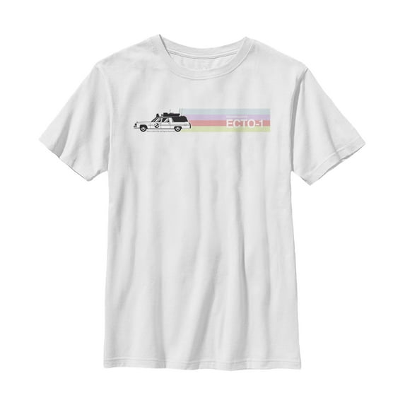 Ghostbusters Ecto-1 Wagon Retro Stripe Boys Graphic T Shirt