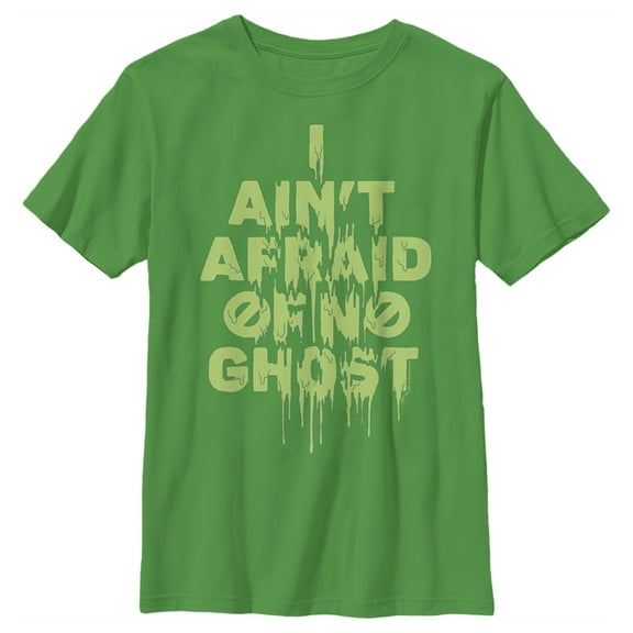 Boy's Ghostbusters I Ain't Afraid of No Ghost Streak Graphic Tee Kelly Green Medium