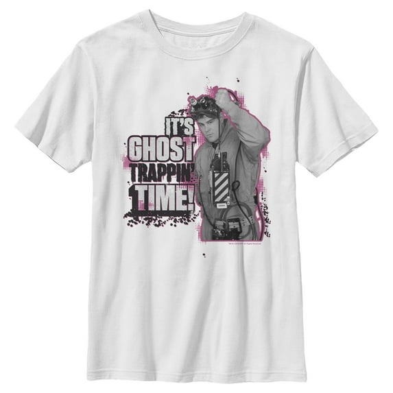Boy's Ghostbusters It's Ghost Trappin' Time Graphic Tee White Small