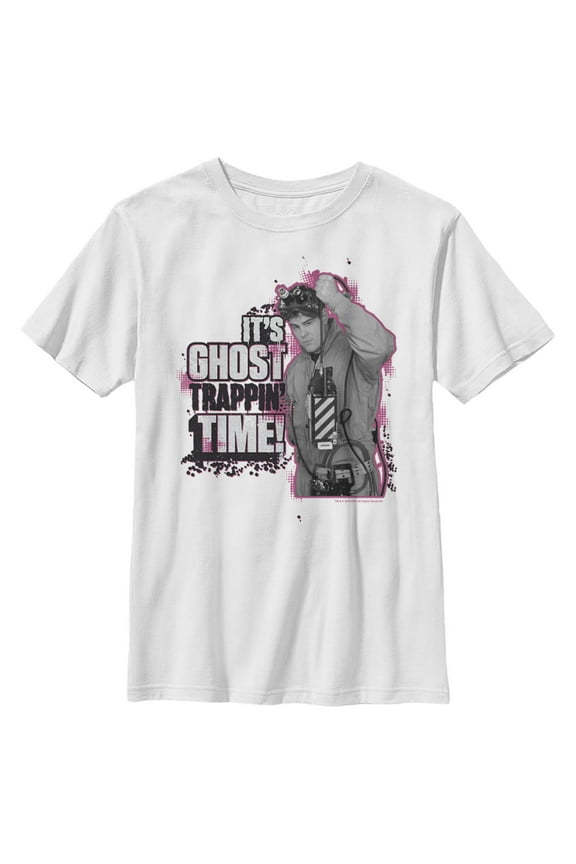 Boy's Ghostbusters It's Ghost Trappin' Time Graphic Tee White X Small