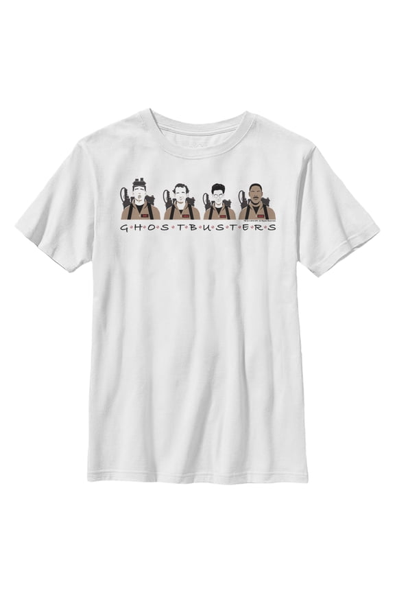 Boy's Ghostbusters Partners and Friends Logo Graphic Tee White Medium