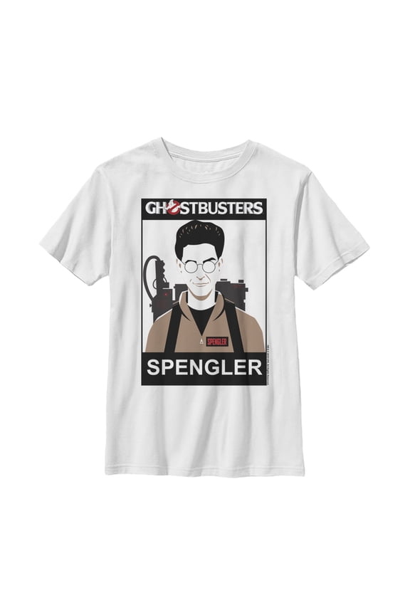 Boy's Ghostbusters Spengler 2D Cell Shade Graphic Tee White Medium