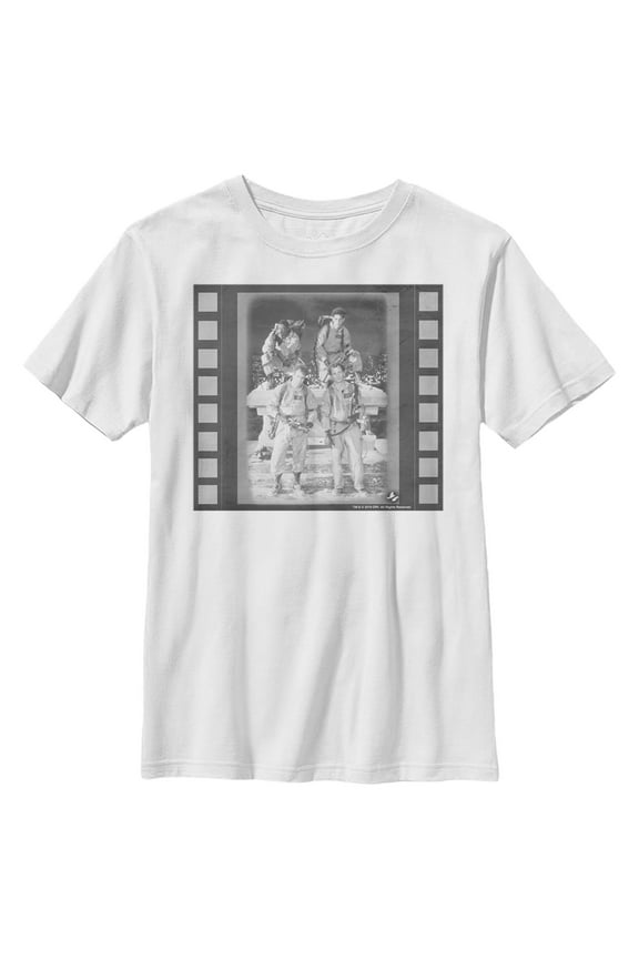 Boy's Ghostbusters Vintage Film Graphic Tee White X Large