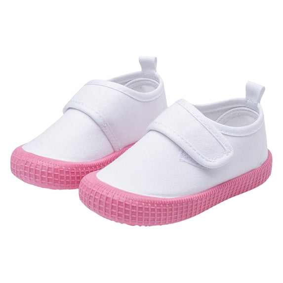 Boy's Girl's Toddlers Canvas Shoes Slip on Lightweight Casual Sneakers Classic Non Slip Skin Friendly Walking Running Shoes Pink Size 6 Toddler