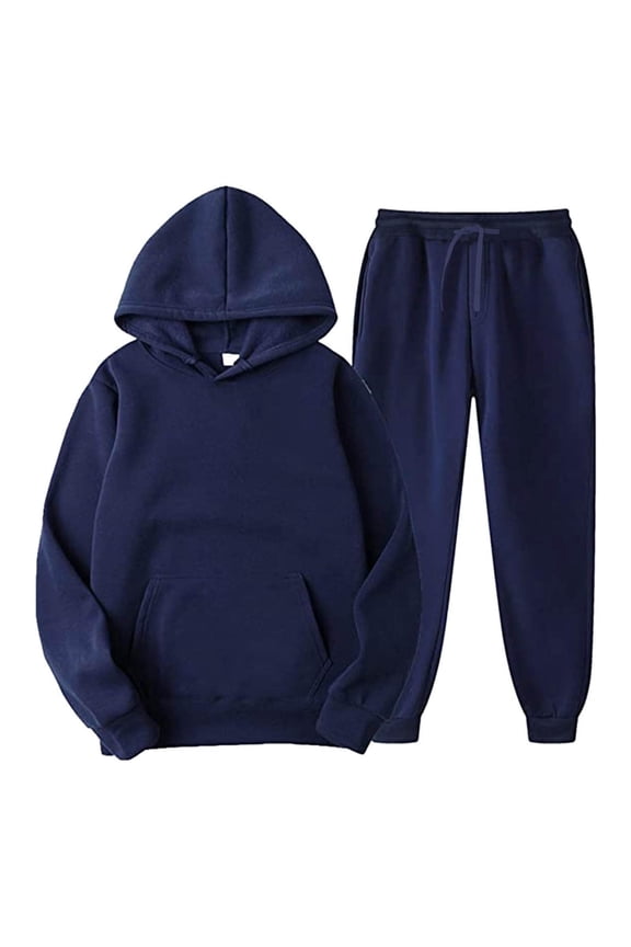 Boy's Girl's Trendy Dance Sweatsuits 2 Piece Kids Sports Hoodie Sweatshirts and Jogger Trackpants Running Exercise Set 2-13Y,Dark Purple 10-11 Years