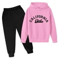 thumbnail image 1 of Boy's Girls 2 Piece Sweatsuit Outfits Sweatsuits and Casual Sweatpants with Pocket Fall Winter Boy Girl Clothes Outfits Pink, 7-8Y, 1 of 8