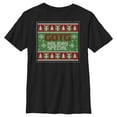 thumbnail image 1 of Boy's Guardians of the Galaxy Holiday Special Christmas Sweater Square  Graphic Tee Black X Small, 1 of 5