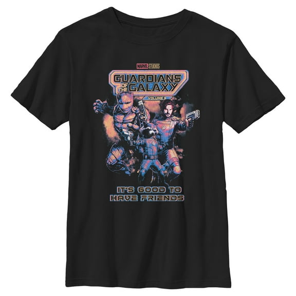 Boy's Guardians of the Galaxy Vol. 3 It's Good to Have Friends Graphic Tee Black Medium