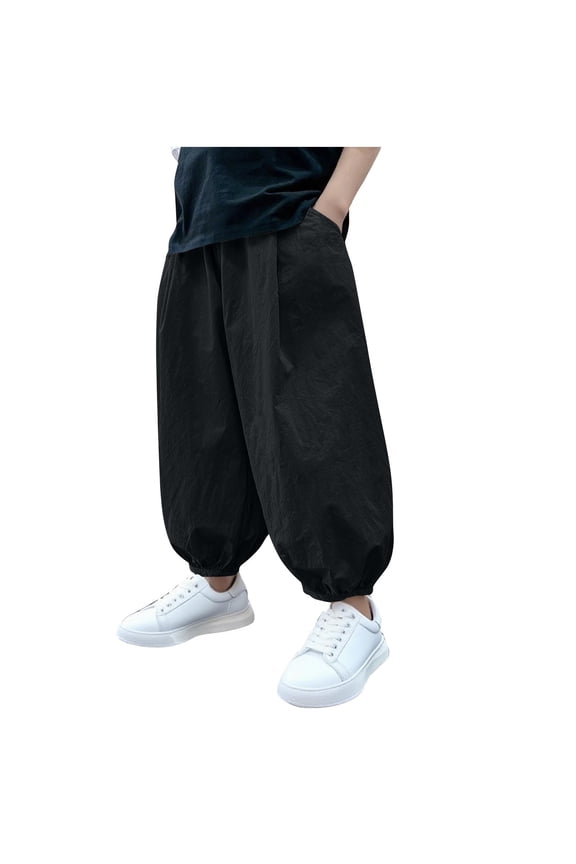 Boy's Harem Jogger Pants Loose Boho Trouser Hippy Kids Streetwear Hip-hop Pants