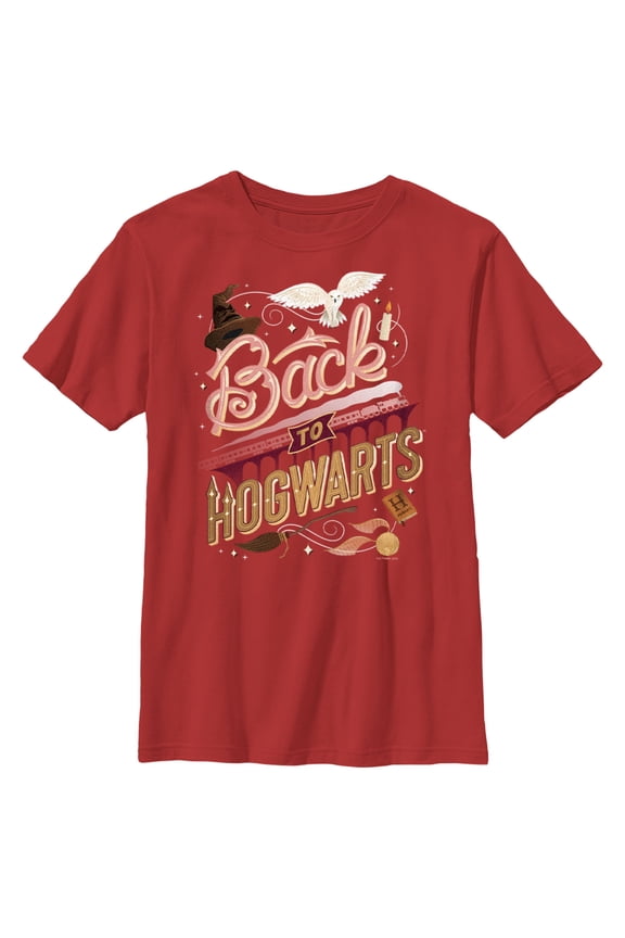 Boy's Harry Potter Back to Being a Wizard  Graphic Tee Red Large