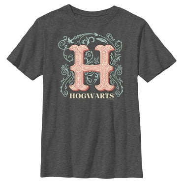 Boy's Harry Potter Decorative Hogwarts Symbol  Graphic Tee Charcoal Heather X Large