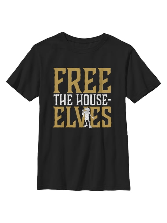 Boy's Harry Potter Dobby Free House-Elves Graphic Tee Black Large