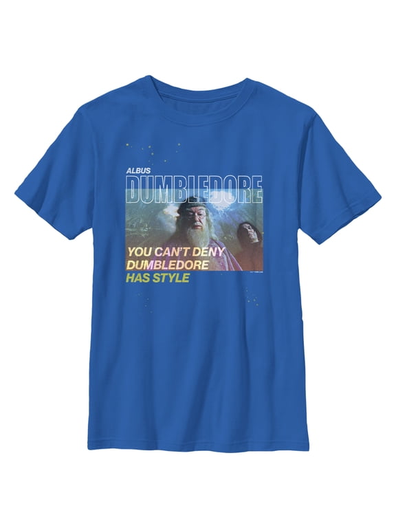 Boy's Harry Potter Dumbledore Has Style Graphic Tee Royal Blue Large