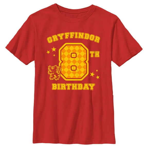 Boy's Harry Potter Gryffindor 8th Birthday  Graphic Tee Red Large